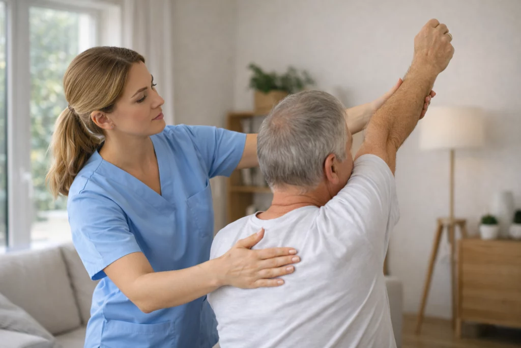 Valoración de movilidad tras fractura de húmero por fisioterapeuta en Madrid